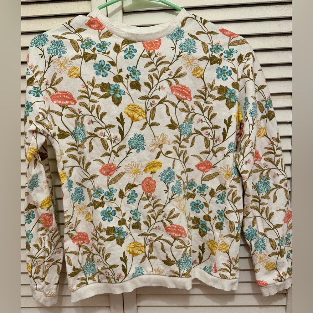 Girls MNG Floral Sweatshirt Size 13-14 Yr